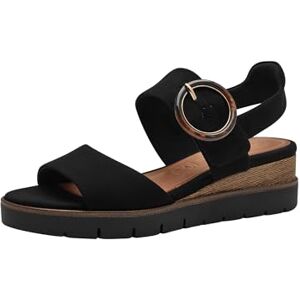 Tamaris Damen Plateau Sandalen Leder Sommer; BLACK UNI/schwarz; 37 EU Tamaris Damen Plateau Sandalen Leder Sommer; BLACK UNI/schwarz; 37 EU
