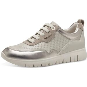Tamaris Comfort Damen Sneaker flach aus Leder Bequem, Gold (Gold Comb), 38 EU Tamaris Comfort Damen Sneaker flach aus Leder Bequem, Gold (Gold Comb), 38 EU