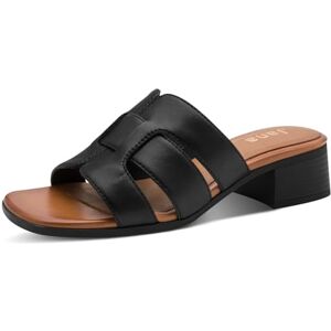 Jana Damen Softline Leather Mule Heel 8-27766-46 Sandale mit Absatz, Black, 39 EU Jana Damen Softline Leather Mule Heel 8-27766-46 Sandale mit Absatz, Black, 39 EU