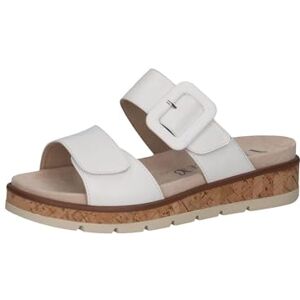 CAPRICE Damen Pantoletten aus Leder mit Schließe, Weiß (White Nappa), 39 EU CAPRICE Damen Pantoletten aus Leder mit Schließe, Weiß (White Nappa), 39 EU