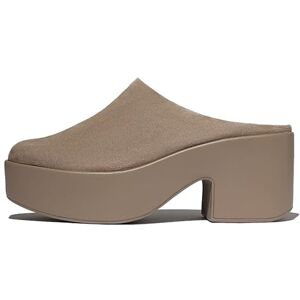 Fitflop Damen Platfforms Wildleder-Pantoletten mit Absatz, Taupe, 39 EU Fitflop Damen Platfforms Wildleder-Pantoletten mit Absatz, Taupe, 39 EU