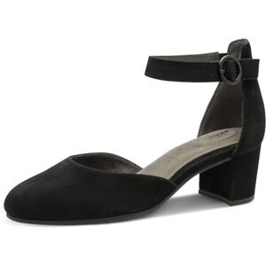 Tamaris Damen Wide Fit Damen Pumps mit Riemen aus Leder Elegant Tamaris Damen Wide Fit Damen Pumps mit Riemen aus Leder Elegant