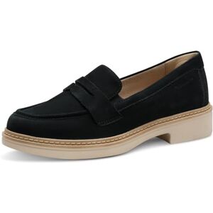 Tamaris Comfort Damen Slipper aus Leder Elegant, Blau (Navy Nubuk), 41 EU Tamaris Comfort Damen Slipper aus Leder Elegant, Blau (Navy Nubuk), 41 EU