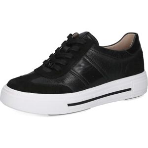 CAPRICE Damen Sneaker aus Leder, Schwarz (Black Comb), 38 CAPRICE Damen Sneaker aus Leder, Schwarz (Black Comb), 38