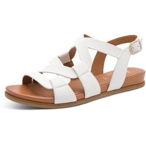 Jana Damen Sandal Flat Vegan WHITE 40 Jana Damen Sandal Flat Vegan WHITE 40