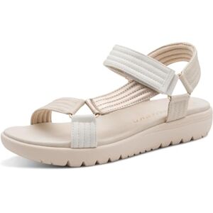 MARCO TOZZI Damen Sandale weiches Feel Me Fußbett Vegan weiches Innenfutter Komfortabel, beige (LT.TAN COMB), 40 EU MARCO TOZZI Damen Sandale weiches Feel Me Fußbett Vegan weiches Innenfutter Komfortabel, beige (LT.TAN COMB), 40 EU