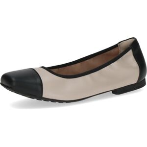 CAPRICE Damen Ballerinas aus Leder, Beige (Cream/Black), 40 CAPRICE Damen Ballerinas aus Leder, Beige (Cream/Black), 40