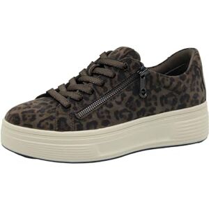 Tamaris Comfort Damen Plateau Sneaker mit Reißverschluss Low Top, Mehrfarbig (Mocca Leopard), 37 EU Tamaris Comfort Damen Plateau Sneaker mit Reißverschluss Low Top, Mehrfarbig (Mocca Leopard), 37 EU
