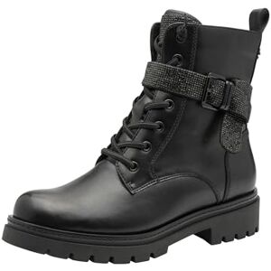 MARCO TOZZI by Guido Maria Kretschmer Damen Stiefeletten zum Schnüren mit Schnalle Glitzerdetails, Schwarz (Black Uni), 40 EU MARCO TOZZI by Guido Maria Kretschmer Damen Stiefeletten zum Schnüren mit Schnalle Glitzerdetails, Schwarz (Black Uni), 40 EU