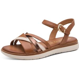 Tamaris COMFORT Damen Sandal Flat COGNAC COMB 40 Tamaris COMFORT Damen Sandal Flat COGNAC COMB 40
