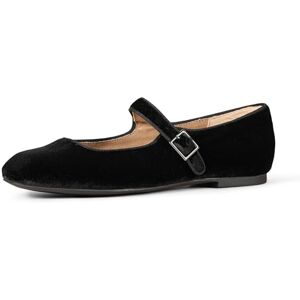 Amazon Essentials Damen Mary-Jane-Ballerinas, Schwarz Samt, 37.5 EU Amazon Essentials Damen Mary-Jane-Ballerinas, Schwarz Samt, 37.5 EU