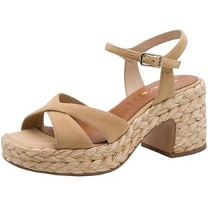 Tamaris Damen Plattform Sandalette Leder, braun, 41 EU Tamaris Damen Plattform Sandalette Leder, braun, 41 EU