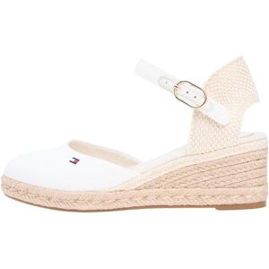 Tommy Hilfiger Damen Mid Wedge Espad Closed Toe Fw0fw09233 Keil-Espadrilles, White (Ecru), 42 EU Tommy Hilfiger Damen Mid Wedge Espad Closed Toe Fw0fw09233 Keil-Espadrilles, White (Ecru), 42 EU