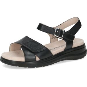 CAPRICE Damen Flache Sandale aus Leder, Schwarz (BLACK NAPPA), 42 CAPRICE Damen Flache Sandale aus Leder, Schwarz (BLACK NAPPA), 42