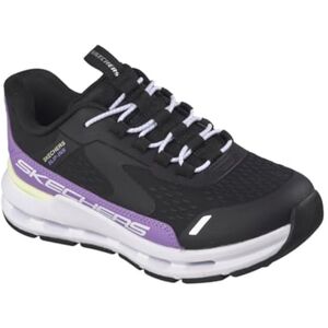 Skechers Glide-Step + Vista Lane Sneaker für Mädchen, Schwarzer synthetischer violetter Besatz, 12 UK Child Skechers Glide-Step + Vista Lane Sneaker für Mädchen, Schwarzer synthetischer violetter Besatz, 12 UK Child