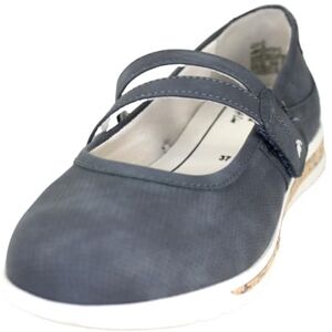 Jana Damen Ballerinas mit Klettverschluss Vegan, Blau (Navy), 38 EU Jana Damen Ballerinas mit Klettverschluss Vegan, Blau (Navy), 38 EU