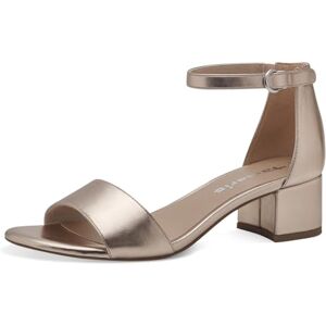 Tamaris Damen Sandalette mit Blockabsatz, metallic, 36 EU Tamaris Damen Sandalette mit Blockabsatz, metallic, 36 EU