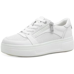 Tamaris Comfort Damen Plateau Sneaker mit Reißverschluss Low Top, Weiß (White Structur), 41 EU Tamaris Comfort Damen Plateau Sneaker mit Reißverschluss Low Top, Weiß (White Structur), 41 EU