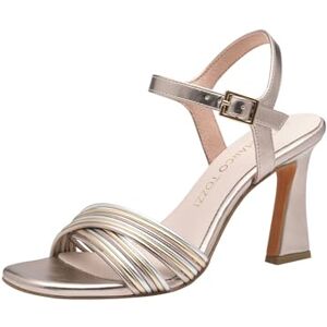 MARCO TOZZI Damen Sandalen mit Absatz Elegant mit Schließe, Metallisch (Rose met. Comb), 41 EU MARCO TOZZI Damen Sandalen mit Absatz Elegant mit Schließe, Metallisch (Rose met. Comb), 41 EU