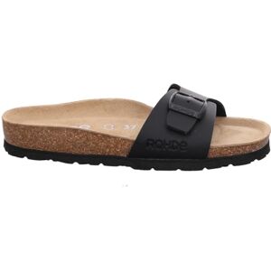 Rohde Damen, Frauen, Klassische Sandalen, Sandalen,Pantoletten,Sommerschuhe,Hausschuhe,Kork-fußbett,SCHWARZ,40 EU / 6.5 UK Rohde Damen, Frauen, Klassische Sandalen, Sandalen,Pantoletten,Sommerschuhe,Hausschuhe,Kork-fußbett,SCHWARZ,40 EU / 6.5 UK