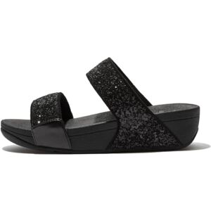 Fitflop Damen Lulu Glitzer Slides Sommersandalen Leicht & Bequem mit Natürlicher Fußgewölbeunterstützung, Schwarz Glitter, 40 EU Fitflop Damen Lulu Glitzer Slides Sommersandalen Leicht & Bequem mit Natürlicher Fußgewölbeunterstützung, Schwarz Glitter, 40 EU
