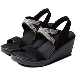 Skechers Damen Rumble ON Chart Topper Slingback Sandalen, Black Mitobuck/Metal/Clear Rhinestone, 41 EU Skechers Damen Rumble ON Chart Topper Slingback Sandalen, Black Mitobuck/Metal/Clear Rhinestone, 41 EU