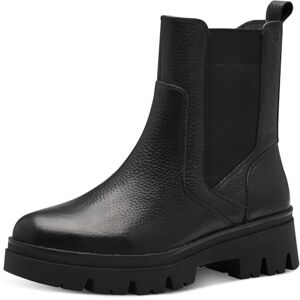 Tamaris COMFORT Damen Chelsea Boots aus Leder Plateau, Schwarz (Black Nappa), 37 EU Tamaris COMFORT Damen Chelsea Boots aus Leder Plateau, Schwarz (Black Nappa), 37 EU