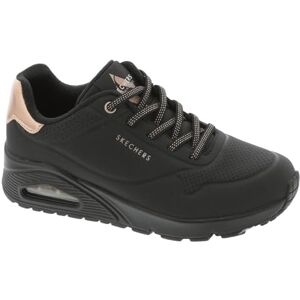 Skechers Damen Uno Shimmer Away Trainers, Black Durabuck, Rose Gold Duraleather/Mesh Tr, 36 EU Skechers Damen Uno Shimmer Away Trainers, Black Durabuck, Rose Gold Duraleather/Mesh Tr, 36 EU