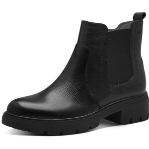 Tamaris COMFORT Damen Chelsea Boots aus Leder mit Reißverschluss, Schwarz (Black Nappa), 39 EU Tamaris COMFORT Damen Chelsea Boots aus Leder mit Reißverschluss, Schwarz (Black Nappa), 39 EU