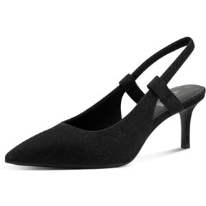 s.Oliver Damen Slingpumps mit Stilettoabsatz Spitz, Schwarz (Black Glitter), 40 EU s.Oliver Damen Slingpumps mit Stilettoabsatz Spitz, Schwarz (Black Glitter), 40 EU