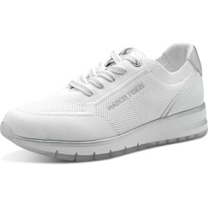 MARCO TOZZI Damen Sneaker flach Sportlich Bequem, Weiß (White Comb), 39 EU MARCO TOZZI Damen Sneaker flach Sportlich Bequem, Weiß (White Comb), 39 EU