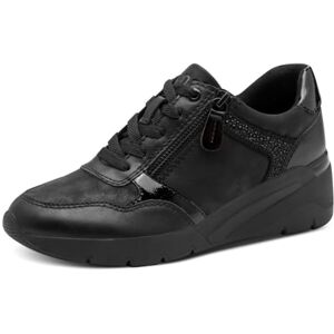 Jana Damen Wedge Sneaker mit Reißverschluss Vegan, Schwarz (Black Glitter), 40 EU Jana Damen Wedge Sneaker mit Reißverschluss Vegan, Schwarz (Black Glitter), 40 EU