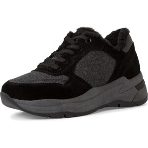 MARCO TOZZI Damen Plateau Sneaker mit Lederanteil Gefüttert, Schwarz (Black Comb), 42 EU MARCO TOZZI Damen Plateau Sneaker mit Lederanteil Gefüttert, Schwarz (Black Comb), 42 EU