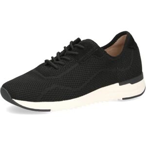 CAPRICE Damen Sneaker flach mit Schnürsenkeln Bequem, Schwarz (Black Knit), 37 EU CAPRICE Damen Sneaker flach mit Schnürsenkeln Bequem, Schwarz (Black Knit), 37 EU