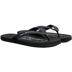 Tommy Hilfiger Herren Flip Flops Rubber Hilfiger Beach Sandal Badeschuhe, Schwarz (Black), 40 Tommy Hilfiger Herren Flip Flops Rubber Hilfiger Beach Sandal Badeschuhe, Schwarz (Black), 40