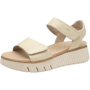 Tamaris Comfort Damen Sandalen flach aus Leder Plateau, Beige (Ivory), 40 EU Tamaris Comfort Damen Sandalen flach aus Leder Plateau, Beige (Ivory), 40 EU
