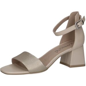 CAPRICE Damen Sandalen mit Absatz aus Leder mit Riemchen, Beige (Cream Comb), 41 EU CAPRICE Damen Sandalen mit Absatz aus Leder mit Riemchen, Beige (Cream Comb), 41 EU