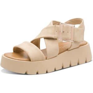 MARCO TOZZI Damen Sandale weiches Feel Me Fußbett weiches Innenfutter Stilvoll, beige (TAUPE), 39 EU MARCO TOZZI Damen Sandale weiches Feel Me Fußbett weiches Innenfutter Stilvoll, beige (TAUPE), 39 EU
