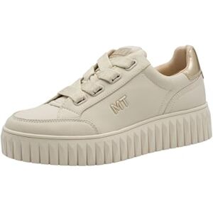 MARCO TOZZI Damen Plateau Sneaker mit Breiten Schnürsenkeln Low Top, Beige (Cream Comb), 40 EU MARCO TOZZI Damen Plateau Sneaker mit Breiten Schnürsenkeln Low Top, Beige (Cream Comb), 40 EU