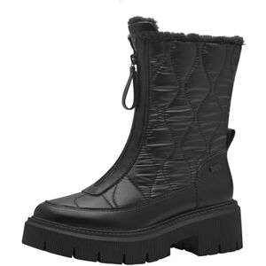 MARCO TOZZI Damen Stiefeletten ohne Absatz Gefüttert mit Plateau, Schwarz (Black Comb), 40 EU MARCO TOZZI Damen Stiefeletten ohne Absatz Gefüttert mit Plateau, Schwarz (Black Comb), 40 EU