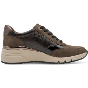 s.Oliver Damen Wedge Sneaker zum Schnüren mit Reißverschluss, Braun (Brown Comb.), 39 EU s.Oliver Damen Wedge Sneaker zum Schnüren mit Reißverschluss, Braun (Brown Comb.), 39 EU