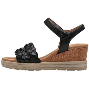 Tamaris Comfort Damen Sandalen mit Keilabsatz aus Leder Bequem, Schwarz (Black Nappa), 40 EU Tamaris Comfort Damen Sandalen mit Keilabsatz aus Leder Bequem, Schwarz (Black Nappa), 40 EU