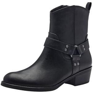 MARCO TOZZI Damen Stiefeletten mit Absatz mit Blockabsatz Cowboy, Schwarz (Black), 38 EU MARCO TOZZI Damen Stiefeletten mit Absatz mit Blockabsatz Cowboy, Schwarz (Black), 38 EU