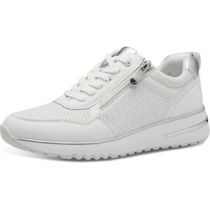 MARCO TOZZI Damen Sneaker flach mit Reißverschluss Chunky-Sohle, Weiß (White Comb), 40 EU MARCO TOZZI Damen Sneaker flach mit Reißverschluss Chunky-Sohle, Weiß (White Comb), 40 EU