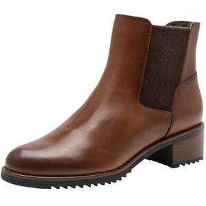 MARCO TOZZI Damen Chelsea Boots mit Lederanteil Elegant, Braun (Cognac), 38 EU MARCO TOZZI Damen Chelsea Boots mit Lederanteil Elegant, Braun (Cognac), 38 EU