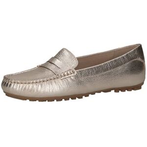 CAPRICE Damen Mokassins aus Leder Elegant, Metallisch (Platin Metal.), 39 EU CAPRICE Damen Mokassins aus Leder Elegant, Metallisch (Platin Metal.), 39 EU