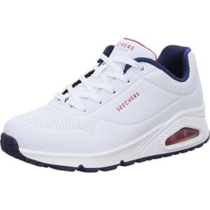 Skechers Damen UNO Stand ON AIR Sneakers, WNVR White Durabuck / navy & red trimm, 36 EU Skechers Damen UNO Stand ON AIR Sneakers, WNVR White Durabuck / navy & red trimm, 36 EU