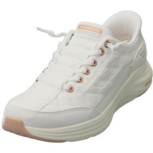 Skechers Damen Contour Foam Golden Hour Slip-InTurnschuhe, White Mesh/Duraleather/Leather/Rose Gold Trim, 36.5 EU Skechers Damen Contour Foam Golden Hour Slip-InTurnschuhe, White Mesh/Duraleather/Leather/Rose Gold Trim, 36.5 EU