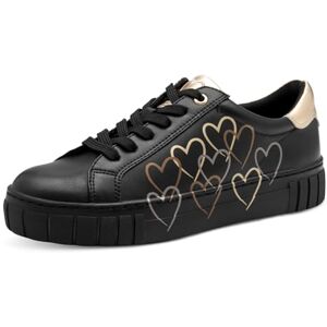 MARCO TOZZI Damen Sneaker flach mit Wechselfußbett Bequem, Schwarz (Black Comb), 40 EU MARCO TOZZI Damen Sneaker flach mit Wechselfußbett Bequem, Schwarz (Black Comb), 40 EU