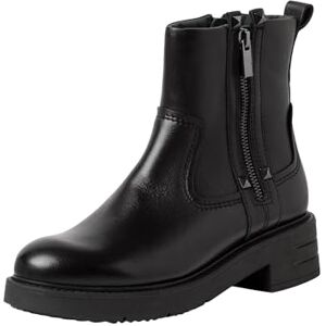 MARCO TOZZI Damen Stiefeletten mit Absatz aus Leder mit Reißverschluss, Schwarz (Black), 41 EU MARCO TOZZI Damen Stiefeletten mit Absatz aus Leder mit Reißverschluss, Schwarz (Black), 41 EU